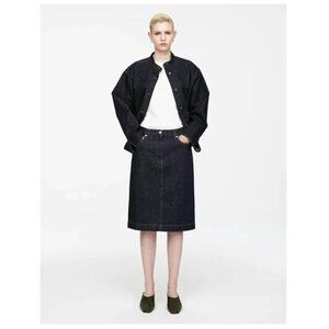 ARKET midi denim skirt